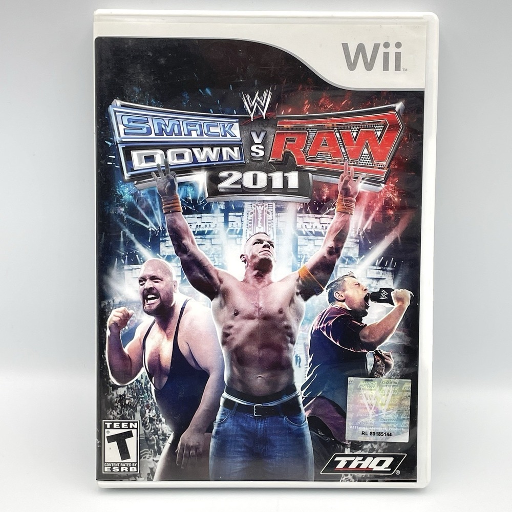 WWE SmackDown vs Raw 2011 Nintendo Wii Complete CIB‎ Tested Works Wrestling Game
